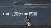 mic（關于mic的基本情況說明介紹）