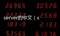 server的中文（server是什么意思中文翻譯）