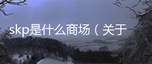 skp是什么商場（關于skp是什么商場的基本情況說明介紹）
