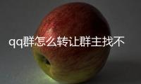 qq群怎么轉讓群主找不到那人怎么辦（qq群怎么轉讓）