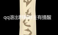 qq退出群聊群主有提醒嗎（qq退出）