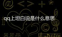 qq上坦白說是什么意思（qq坦白說是什么意思）