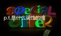 p.t.是什么詞性的縮寫