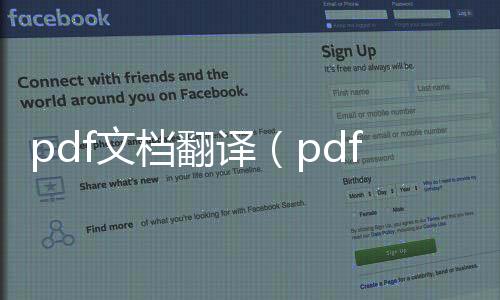 pdf文檔翻譯（pdf文檔）