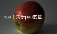 paa（關(guān)于paa的基本情況說明介紹）