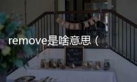 remove是啥意思（remove是什么意思中文）