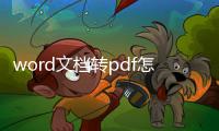 word文檔轉pdf怎么轉（word怎么轉成pdf格式）