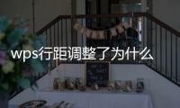 wps行距調整了為什么不變（wps行距）