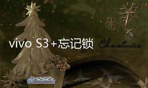 vivo S3+忘記鎖屏密碼怎么辦？別急，線刷寶給您支招